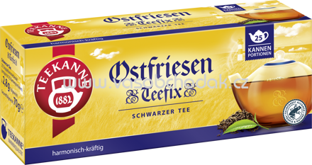 Teekanne Schwarzer Tee Ostfriesen Teefix Kännchen, 25 Beutel