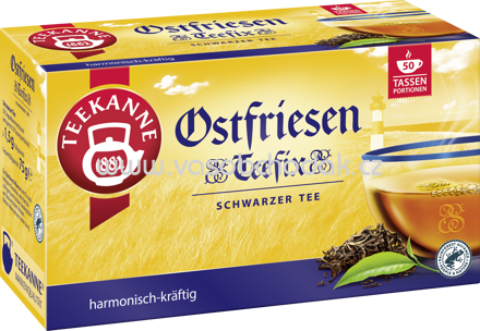Teekanne Schwarzer Tee Ostfriesen Teefix, 50 Beutel