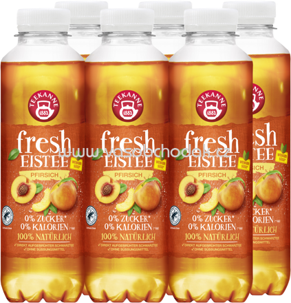 Teekanne Fresh Eistee Pfirsich, 6x500 ml