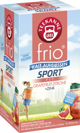 Teekanne frio Sport Grapefruit-Zitrone + Zink, 18 Beutel