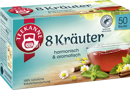Teekanne 8 Kräuter, 50 Beutel