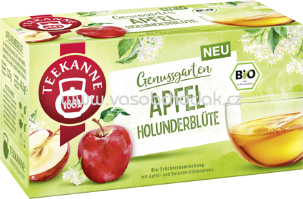Teekanne Genussgarten Bio Apfel Holunderblüte, 18 Beutel