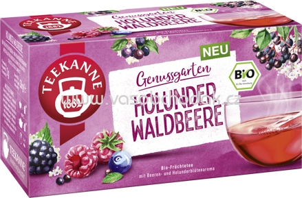Teekanne Genussgarten Bio Holunder Waldbeere, 18 Beutel