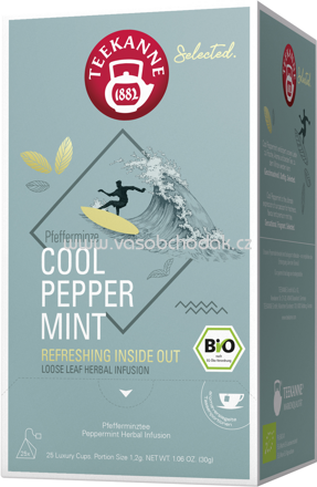 Teekanne Selected. Cool Peppermint Bio Luxury Cup, 25 Beutel