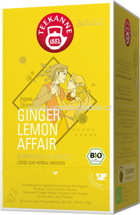 Teekanne Selected. Ginger Lemon Affair Bio Luxury Cup, 25 Beutel