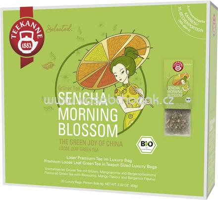 Teekanne Selected. Sencha Morning Blossom Bio Luxury Bag, 20 Beutel
