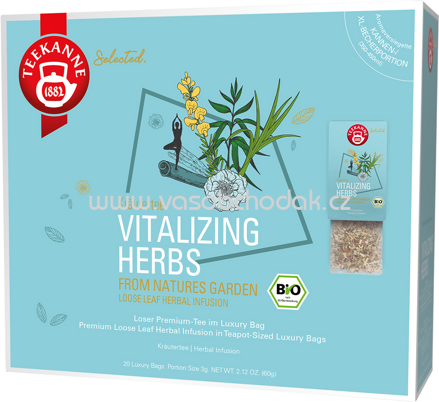 Teekanne Selected. Vitalizing Herbs Bio Luxury Bag, 20 Beutel