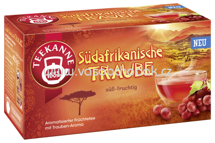 Teekanne Ländertee Südafrikanische Traube, 18 Beutel