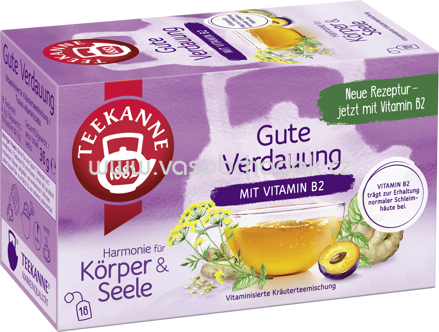 Teekanne Harmonie für Körper und Seele Gute Verdauung, 18 Beutel