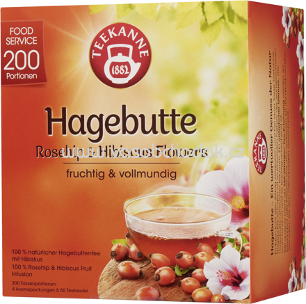 Teekanne Hagebutte, 200 Beutel