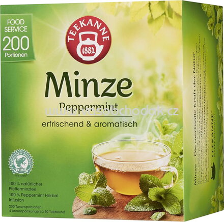 Teekanne Minze, 200 Beutel