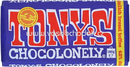 Tony's Chocolonely 42% Dunkle Vollmilch Brezel Toffee, 180g
