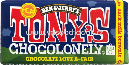 Tony's Chocolonely und Ben & Jerry's Dunkle Schokolade Brownie, 180g