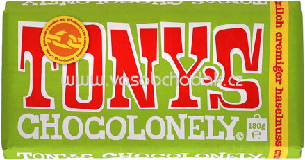 Tony's Chocolonely Vollmilch Cremiger Haselnuss Crunch, 180g