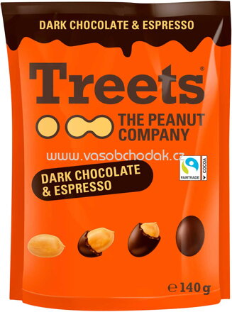 Treets The Peanut Company Peanuts Dark Chocolate & Espresso, 140g