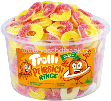 Trolli Pfirsichringe, Dose, 150 St, 1,2 kg