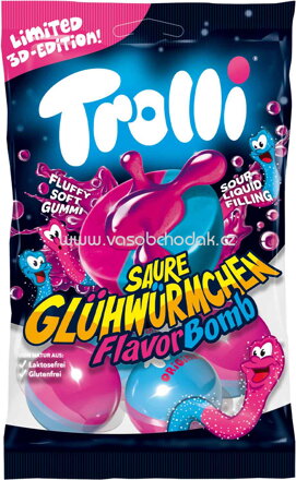 Trolli Flavor Bomb Saure Glühwürmchen, 4 St, 75g