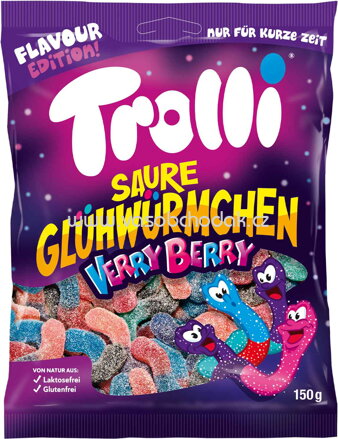 Trolli Saure Glühwürmchen Verry Berry, 150g
