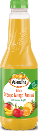 Valensina Milde Orange-Mango-Ananas mit Banane & Apfel, 1l