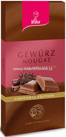 Viba Nougat-Tafelschokolade Gewürz-Nougat, 100g