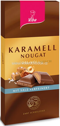 Viba Nougat-Tafelschokolade Karamell Salz, 100g