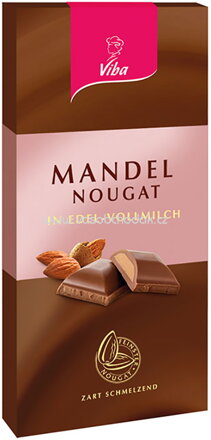 Viba Nougat-Tafelschokolade Mandel, 100g