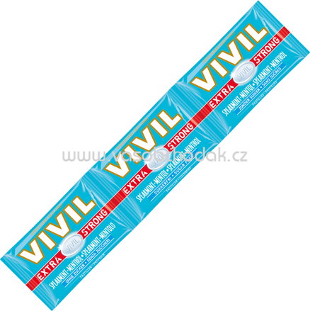 Vivil Extra Strong Spearmint-Menthol ohne Zucker, 3 St, 75g