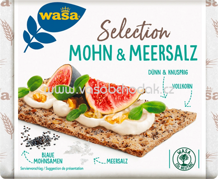 Wasa Knäckebrot Selection Mohn & Meersalz, 245g