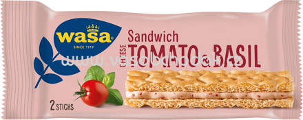 Wasa Sandwich Cheese Tomato & Basíl, 3 St, 120g