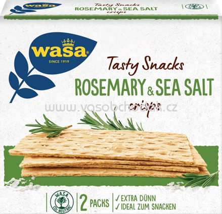 Wasa Tasty Snacks Rosemary & Seal Salt Crisps, 190g