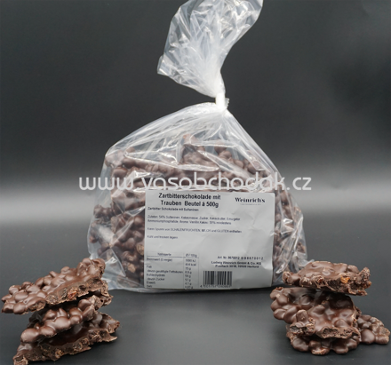 WEINRICHs Zartbitterschokolade mit Trauben Beutel, 500g