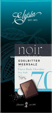 WEINRICHs Elysia Noir Edelbitter Meersalz 70% Kakao, 100g
