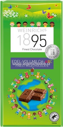 WEINRICHs Vollmilch Schokolade Edel Vollmilch ABC, 100g