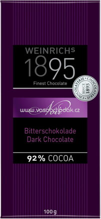 WEINRICHs Bitter Schokolade 92% Cocoa, 100g