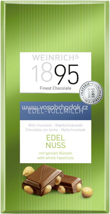 WEINRICHs Edel Vollmilch Schokolade mit ganze Nuss, 100g