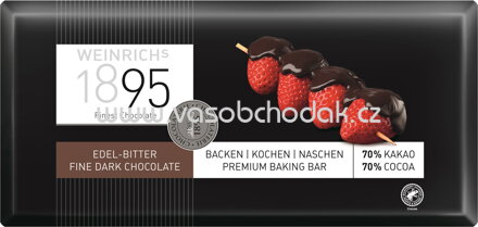 WEINRICHs Edel Bitter Backschokolade 70% Cocoa, 250g
