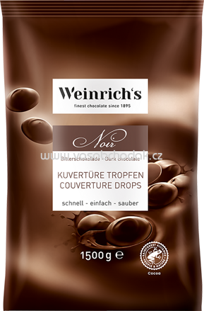 WEINRICHs Zartbitter Kuvertüre Tropfen, 1,5 kg