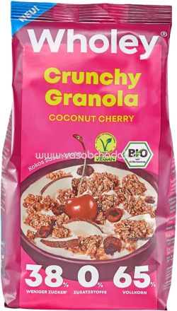 Wholey Crunchy Granola Coconut Cherry, 300g