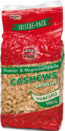 XOX Cashews geröstet ohne Salz, 500g
