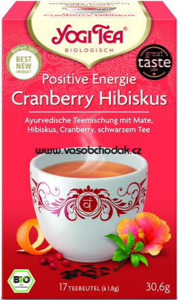 Yogi Tea Positive Energie Cranberry Hibiskus, 17 Beutel