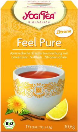 Yogi Tea Feel Pure Zitrone, 17 Beutel