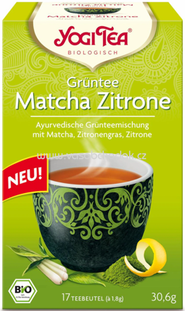 Yogi Tea Grüntee Marcha Zitrone, 17 Beutel