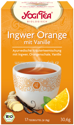 Yogi Tea Ingwer Orange mit Vanille, 17 Beutel