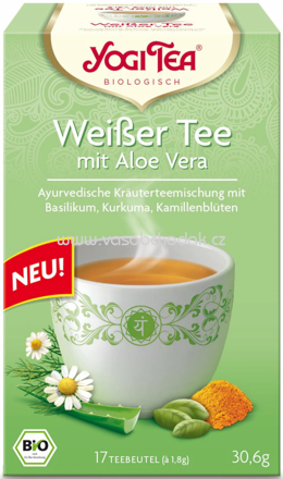Yogi Tea Weißer Tee mit Aloe Vera, 17 Beutel