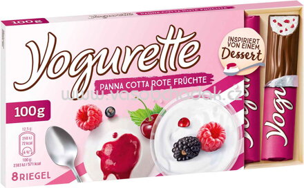 Yogurette Panna Cotta Rote Früchte, 8 St, 100g