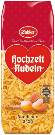 Zabler Hochzeit Nudeln Bändchen, 250g