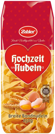 Zabler Hochzeit Nudeln Breite Bandnudeln, 250g