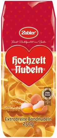 Zabler Hochzeit Nudeln Extrabreite Bandnudeln, 250g