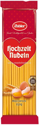 Zabler Hochzeit Nudeln Maccaroni, 250g