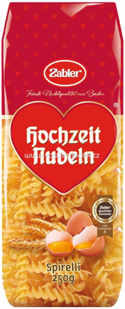 Zabler Hochzeit Nudeln Spirelli, 250g